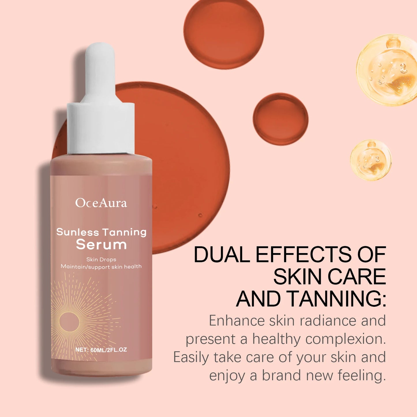 Self Tanner Water Serum for Face Body Skin Natural Sunless Outdoor Accelerator Prevent Dryness Natural Tanning Boosting Essence