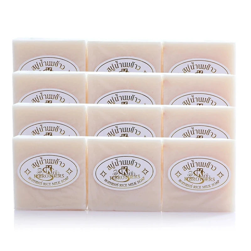 10pcs Thailand Rice Milk Soap 65g Original Thailand Handmade Soap Rice Milk Soap Goat Milk Soap Rice Soap for Face