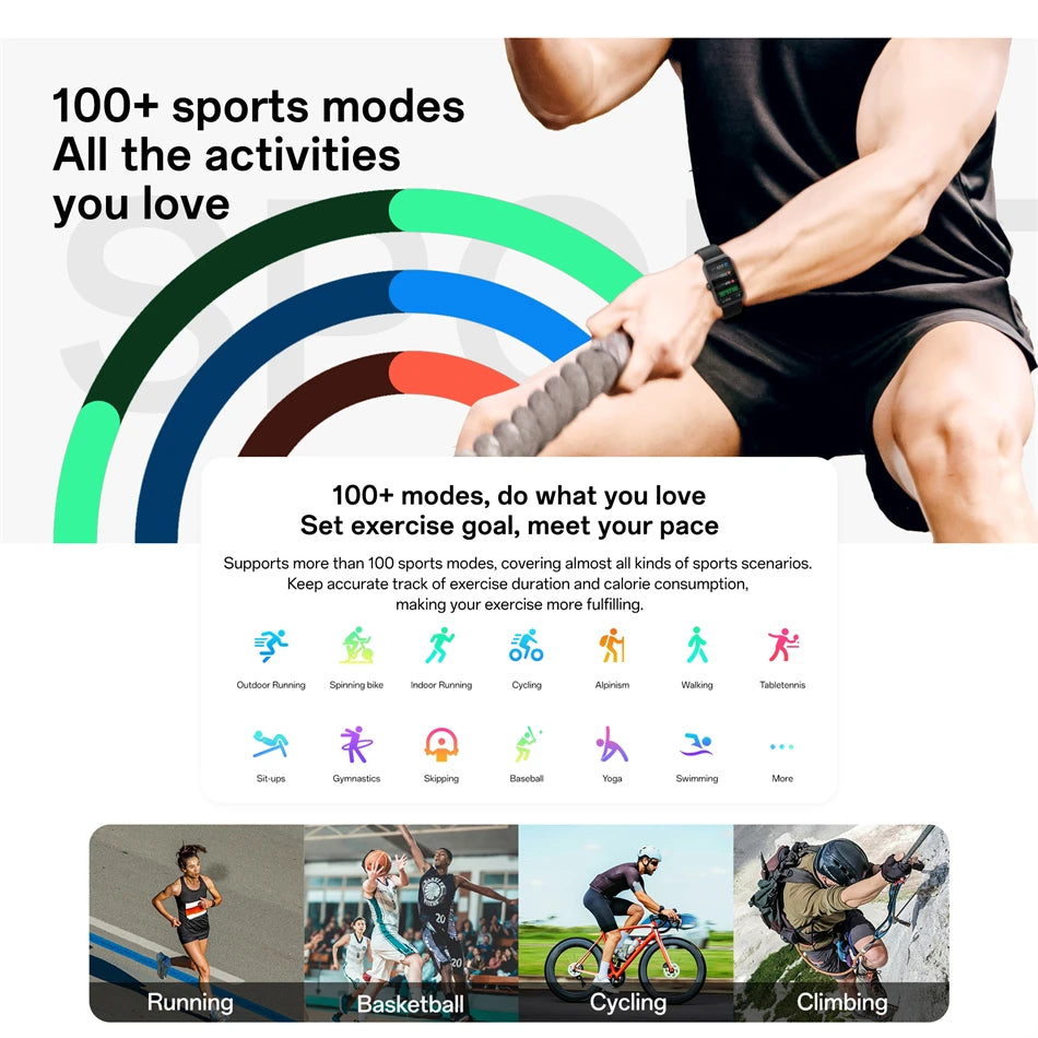 LIGE Smart Watch Health Heart Rate Monitoring Message Smart Reminder Mulit Sport Mode IP68 Waterproof Smartwatch For Android IOS