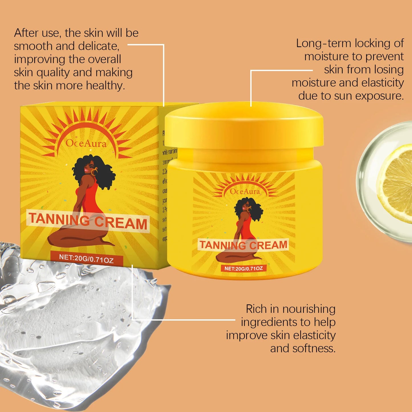 Skin Self Tanning Cream Sunless Self Tanner For Face Body For Natural Glow Bronzer Easy Use Bronzing Moisturizing Gel Summer