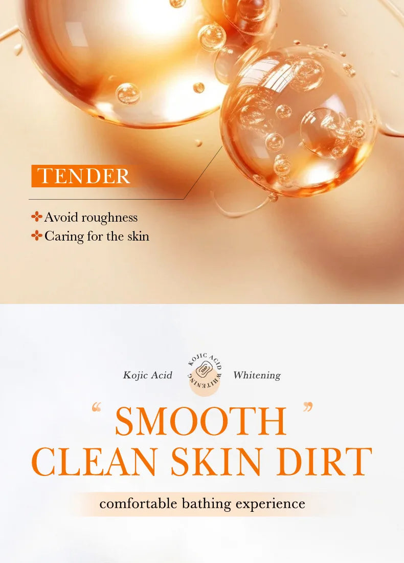 Handmade Whitening Soap Skin Care Deep Cleaning Moisturizing Cleansing Essential Temperate Soap Brighten Skin Kojic Acid Soap