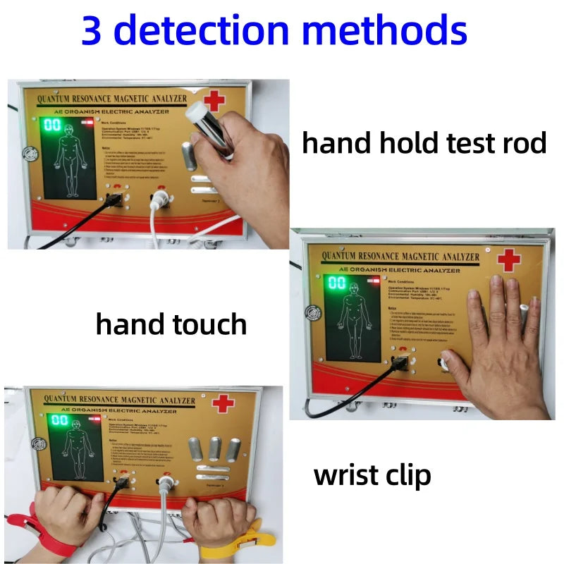 Multiple Test Quantum Weak Magnetic Resonance Body Analyzers Sub-Health Diagnostic Machine by Detection stick and wrist clip