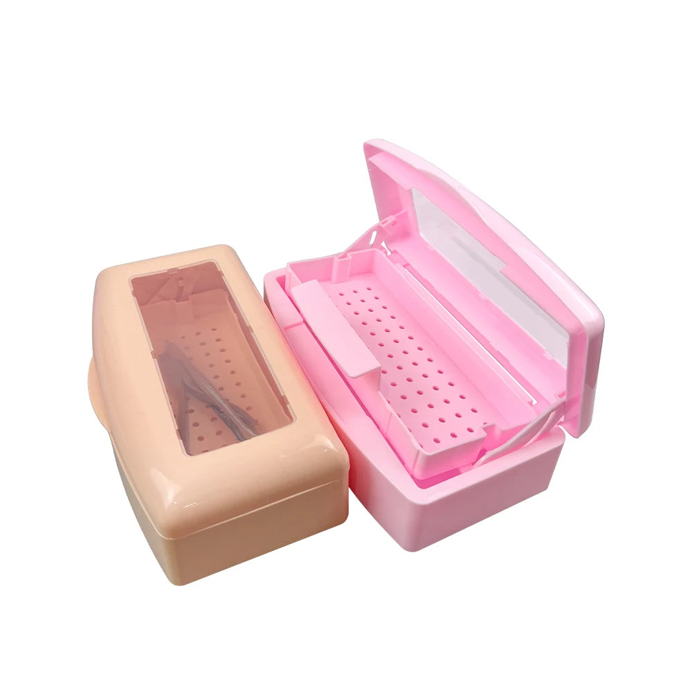 Dental Instrument Sterilizer Tray Disinfection Box Burs Tweezers Sterilizing Box Nail Manicure Implement Sanitize Clean Tools