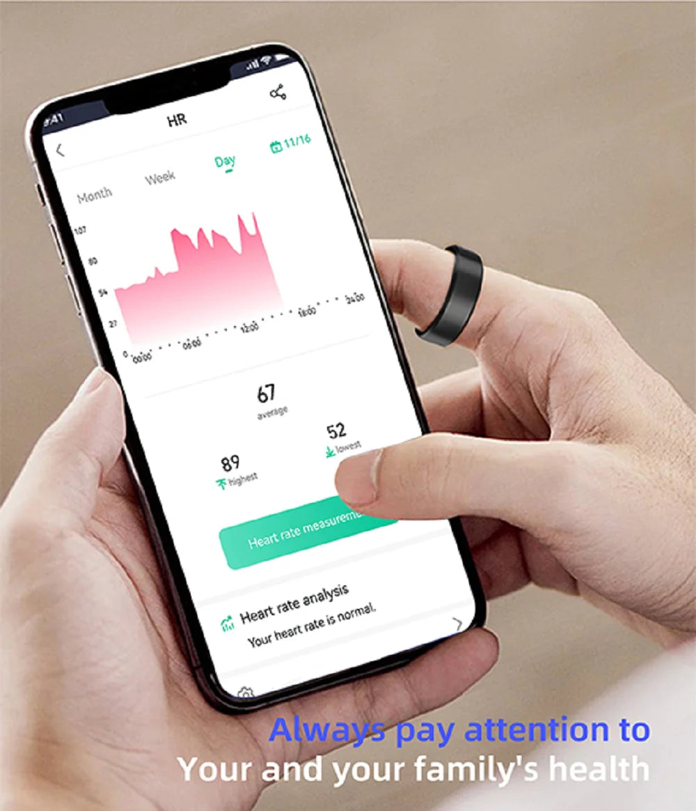 New Health Smart Ring Couple Sports Fitness 24H Heart Rate Sleep Monitoring IP68 Waterproof Men Women Care For Family