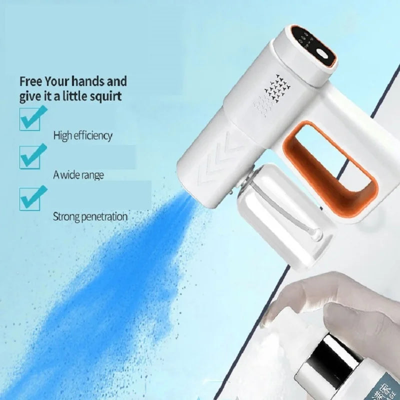 380ml Professional Handheld Electric Nano Sprayer Machine Wireless Alcohol Sanitizer Disinfectant Fogger Touchless Sanitization