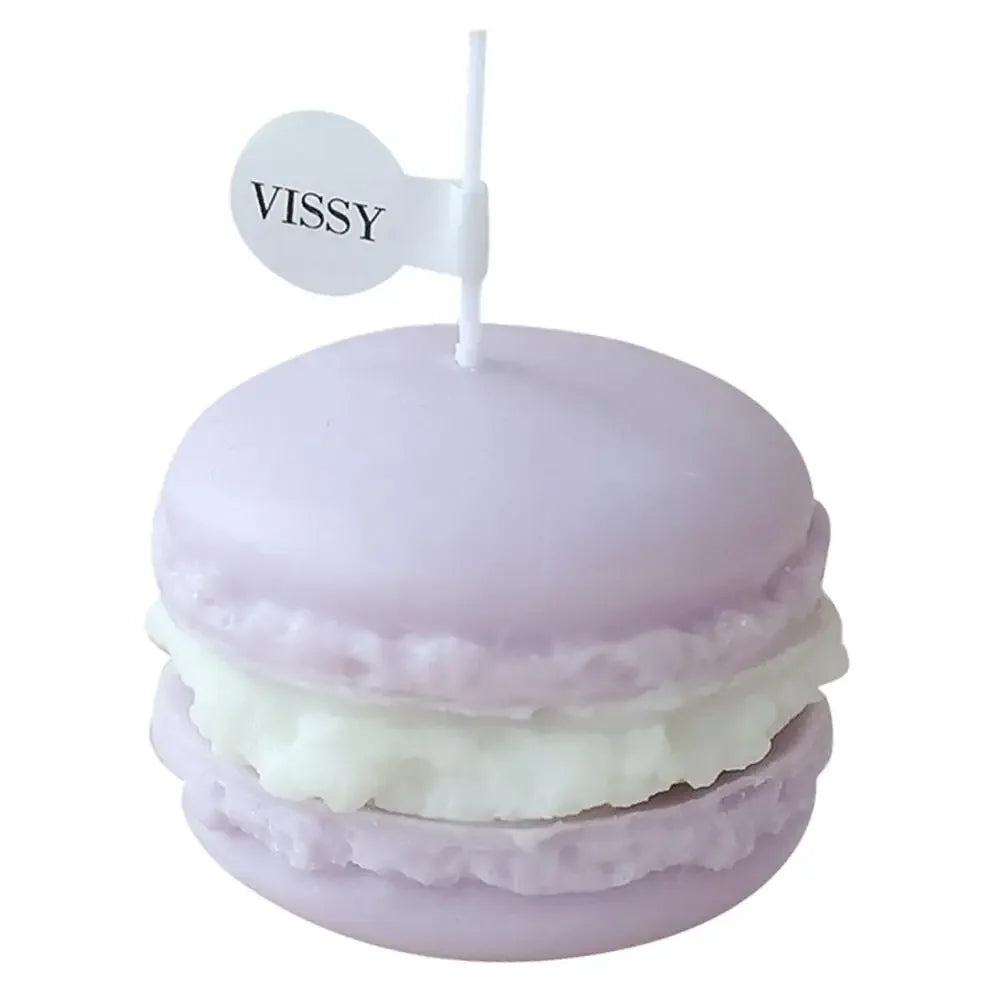 Decorative Scented Candle Nice-looking Bright Color Macaron Shape Aromatherapy Candles Shooting Props
