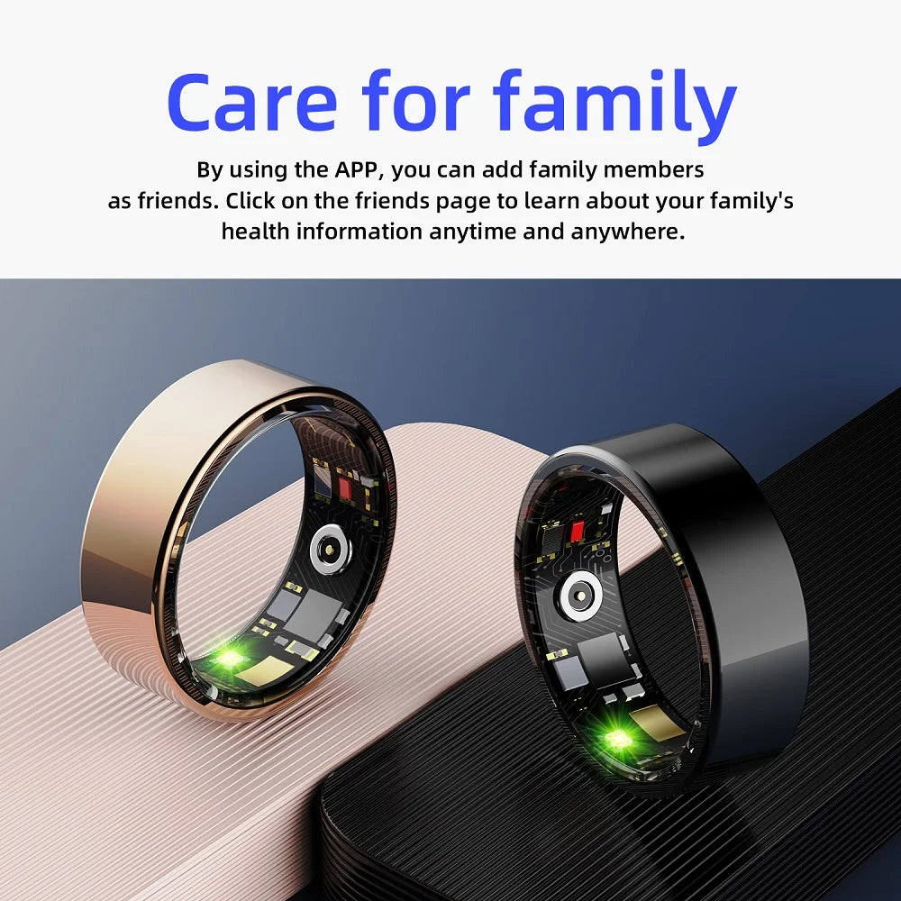 New Health Smart Ring Couple Sports Fitness 24H Heart Rate Sleep Monitoring IP68 Waterproof Men Women Care For Family
