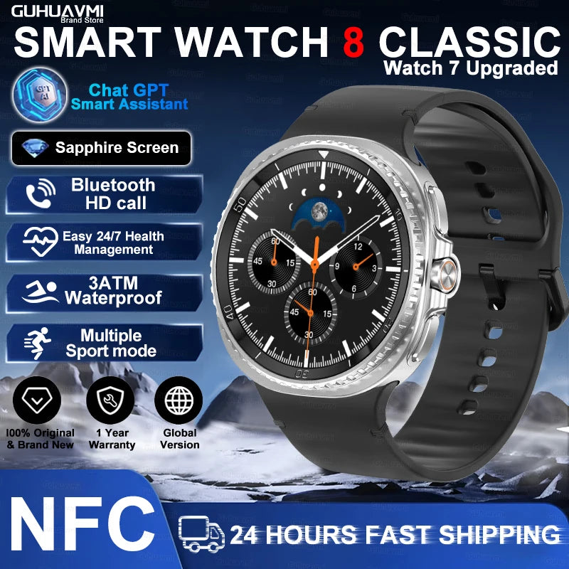 NEW Health monitoring Smart Watch 46mm1.43inch AMOLED Screen IP68 Waterproof Heart Rate Monitor blood pressure Sport SmartWatch