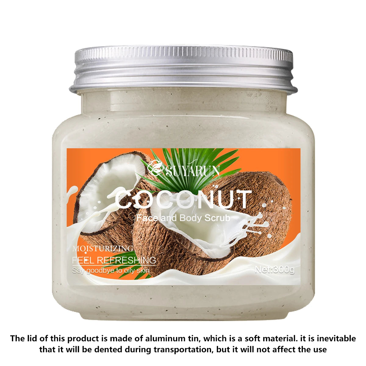 SUYARUN Natural Exfoliating Body Scrub - Raspberry/Aloe/Coconut, Moisturizing Dead Skin Removal, 3 Flavor for Smooth Skin.
