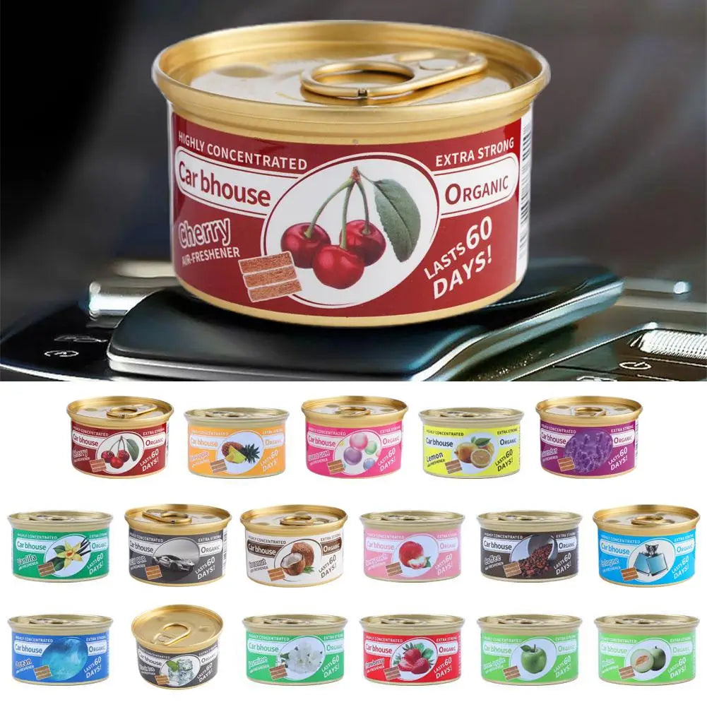 Car Aromatherapy Wooden Block Canned Automobile Air Freshener Long-Lasting Fragrance For Auto Home Closet Car Fragrance Paste