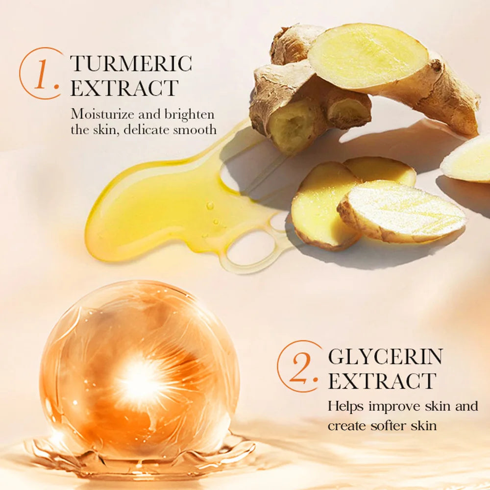 Turmeric Face Cream for Face Body Natural Turmeric Skin Brightening Lotion Vitamin E Cream with Hyaluronic Acid and Collagen