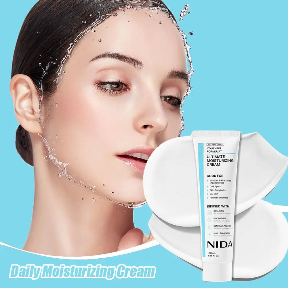 NIDA Daily Moisturizing Cream Ultimate Anti-Aging Whitening Repair Redness Essence Repairing Calming Pore Moisturizer Skin Care