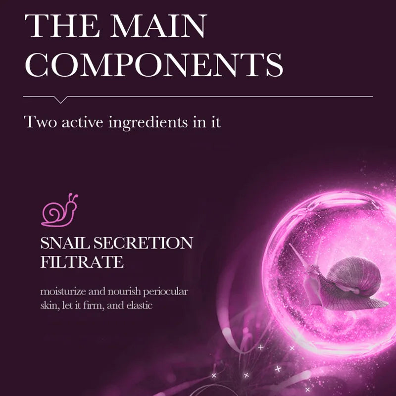 SAODER Snail Collagen Eye Cream Anti Dark Circles Remove Eyes Bags Moisturizing Firming Beauty Eyes Skin Care Products