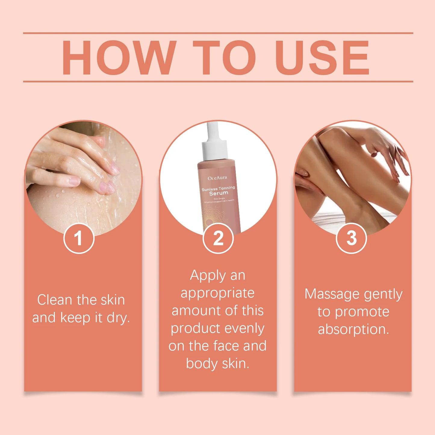 Self Tanner Water Serum for Face Body Skin Natural Sunless Outdoor Accelerator Prevent Dryness Natural Tanning Boosting Essence