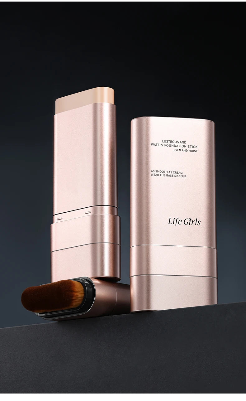 Natural, translucent, and moisturizing dual-ended foundation stick that brightens skin tone and provides moisturizing coverage.