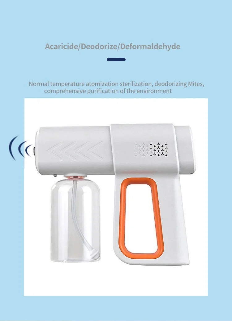 380ml Professional Handheld Electric Nano Sprayer Machine Wireless Alcohol Sanitizer Disinfectant Fogger Touchless Sanitization