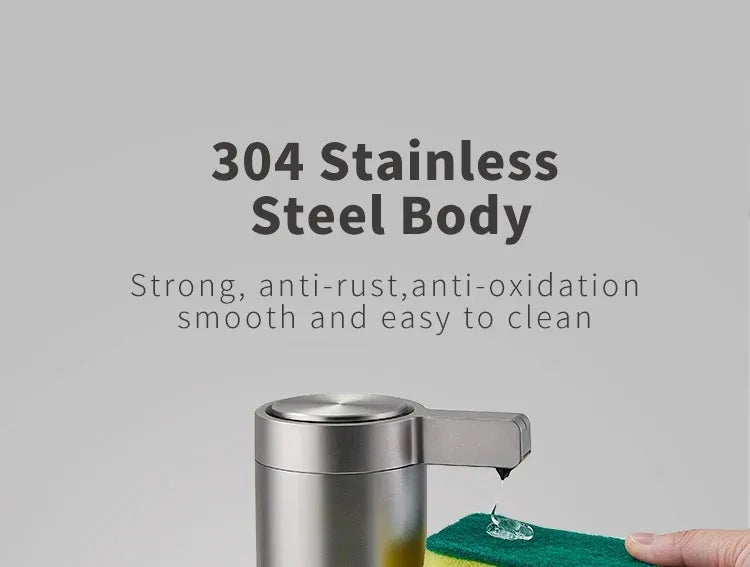 Intelligent automatic sensing 304 stainless steel soap dispenser,Kitchen Soap Machine Automatic Sensor Out of Hand Sanitizer Sma