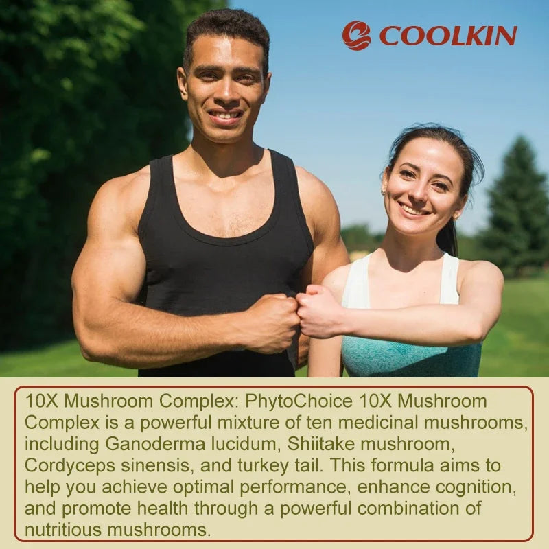 10 Mushroom Complex - Boost Energy, Improve Brain Function, Enhance Memory and Concentration, and Boost Immunity