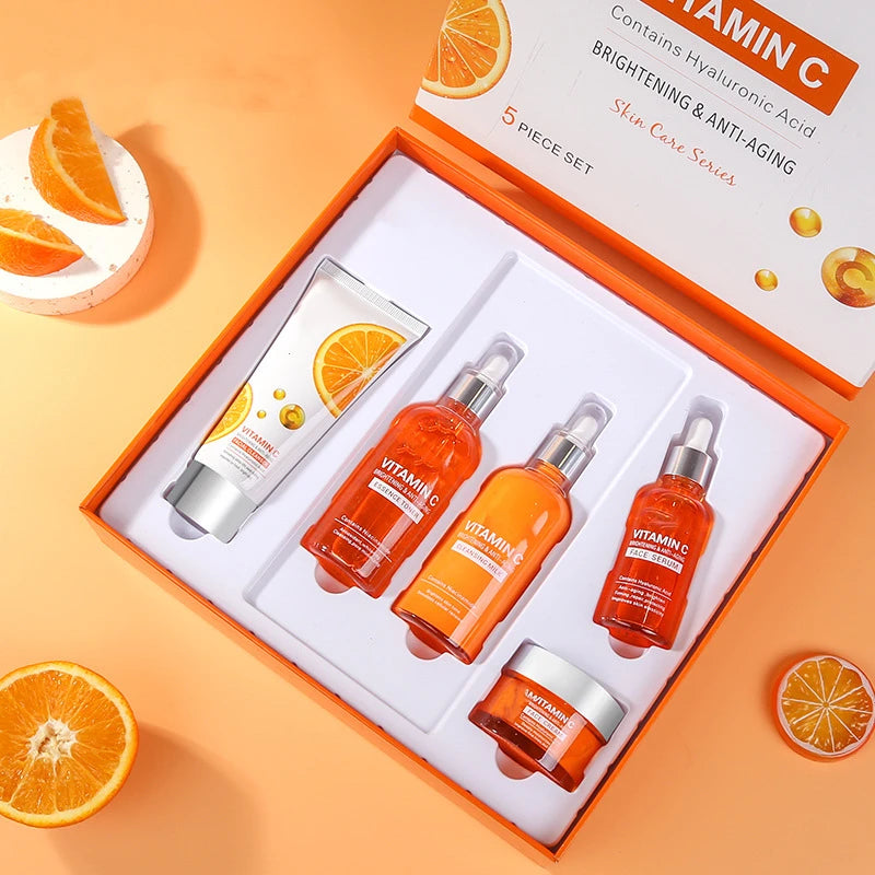 DR.RASHEL Organic VC Facial Skin Care Set Whitens Spots Refreshing Easy To Absorb Antioxidant Deep Moisturizing
