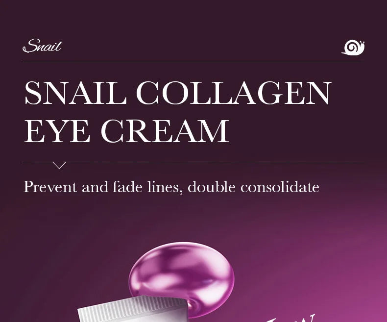 SAODER Snail Collagen Eye Cream Anti Dark Circles Remove Eyes Bags Moisturizing Firming Beauty Eyes Skin Care Products