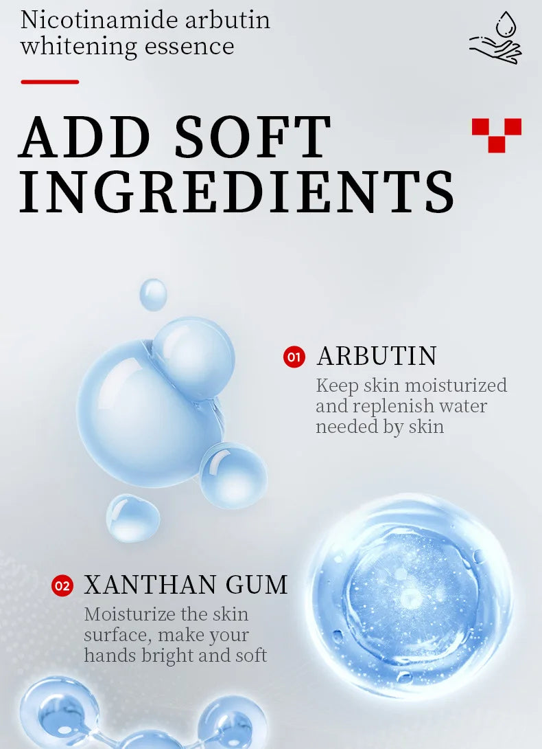 1/2pcs SADOER Niacinamide Arbutin Hand Cream Moisturizing Non Greasy Nourishing Anti Dry Crack Hydrating Hands Skin Care