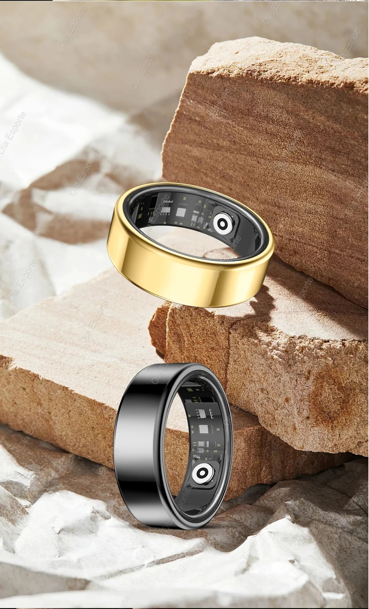 Smart Ring Blood Pressure Sleep Health Monitoring Multi-sport Mode smartring IP68 Waterproof Remote Care Men Women