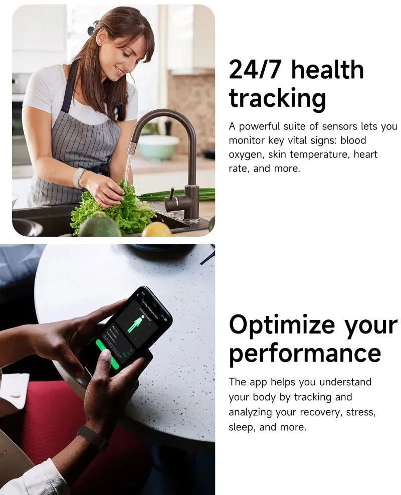 Smart Bracelet Heart Rate Blood Oxygen Health Monitoring Wristwatch Outdoor Sports Fitness Tracker SmartWatch For Men Women