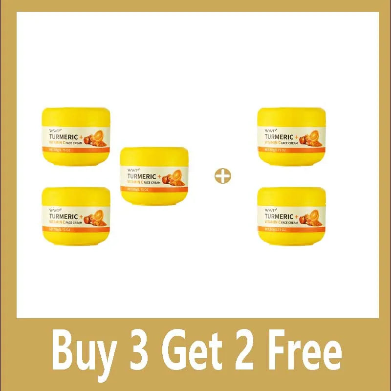 Turmeric Face Cream Strong Whitening Vitamin C Cream Brighten Skin Tone Reduce Dark Spots Lighten Moisturizing Cream Facial 50g