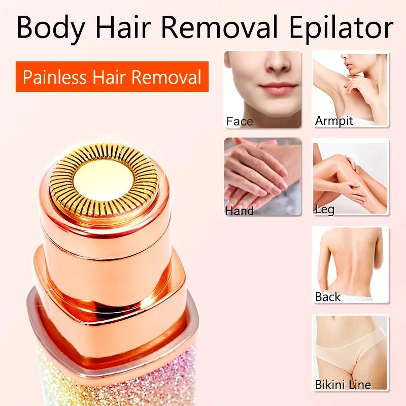 Electric Eyebrow Puller 2 IN 1 Facial Body Hair Remover Mini Portable USB Brows Eyebrow Trimmer Hair Shaver for Men& Women