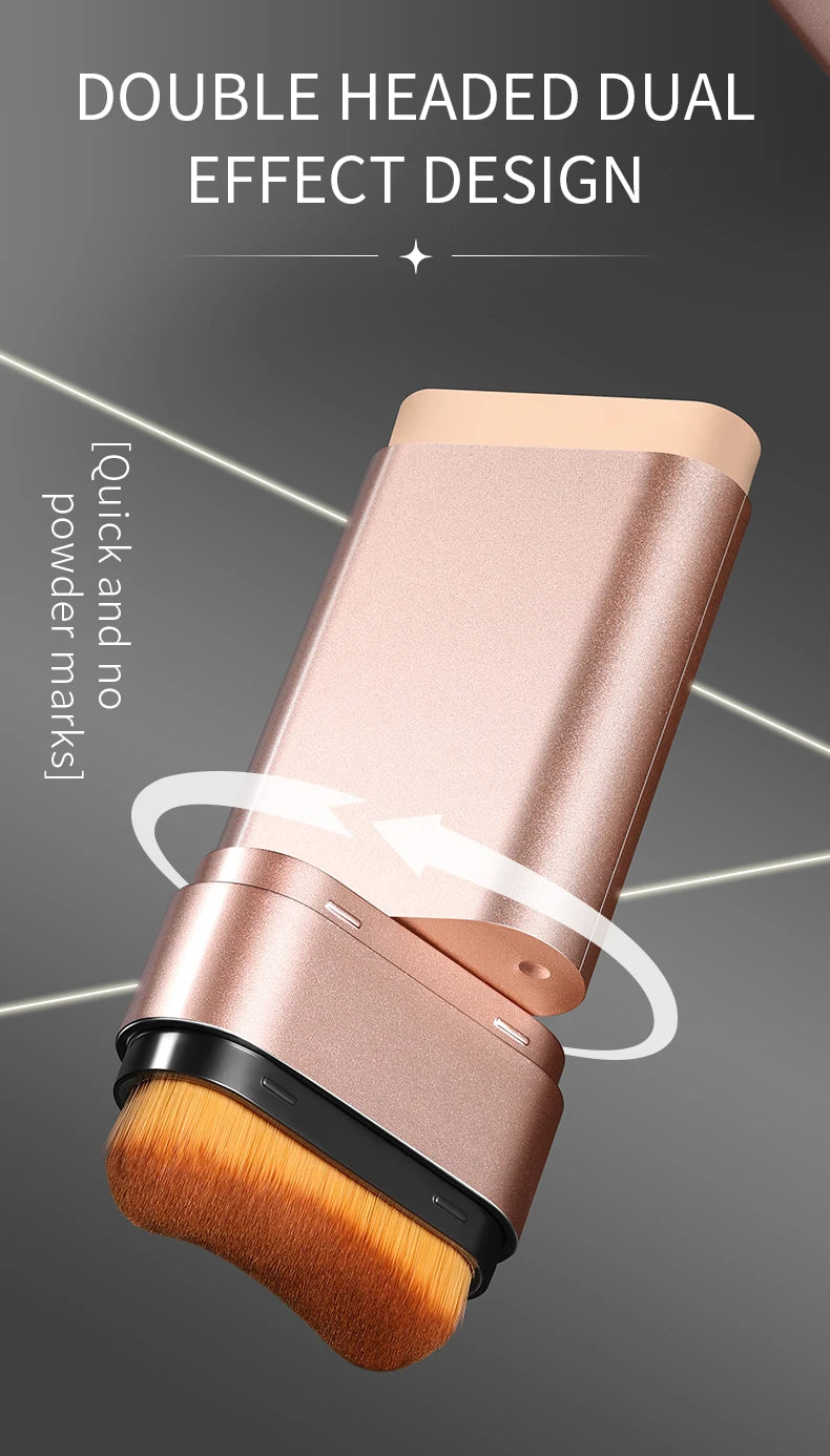 Natural, translucent, and moisturizing dual-ended foundation stick that brightens skin tone and provides moisturizing coverage.