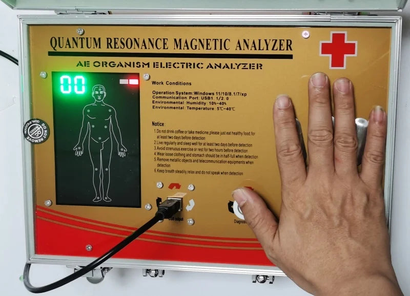 Multiple Test Quantum Weak Magnetic Resonance Body Analyzers Sub-Health Diagnostic Machine by Detection stick and wrist clip