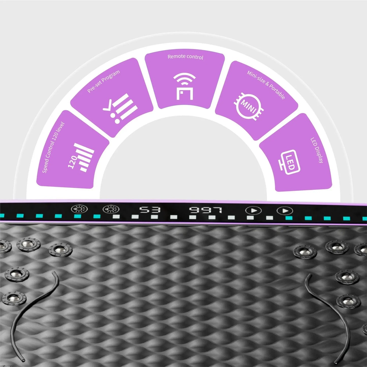 Vibration Plate Exercise Machine, Whole Body Fitness Platform for Lymphatic Drainage, Vibrating Shaker Board with 120 Speed Leve