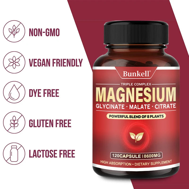 Magnesium Complex - Bone, Muscle and Heart Health Supplement, Helps Sleep, Muscle Relaxation, Promotes Energy and Sleep