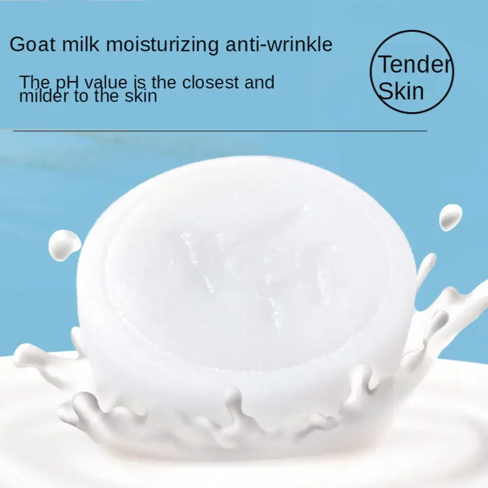 Natural Goat Milk Silk Protein Handmade Soap 60g Moisturizing Skin Care Cleansing Facial Soap Face Cleaner Body Wash