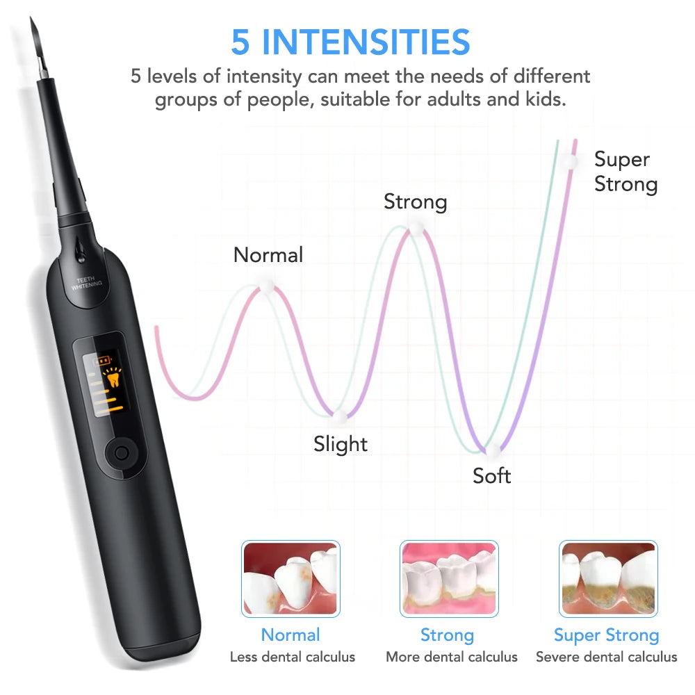 Portable Electric Sonic Dental Scaler Tooth Cleaner Calculus Stains Tartar Remover Dentist Teeth Whitening Oral Care Kit Tools