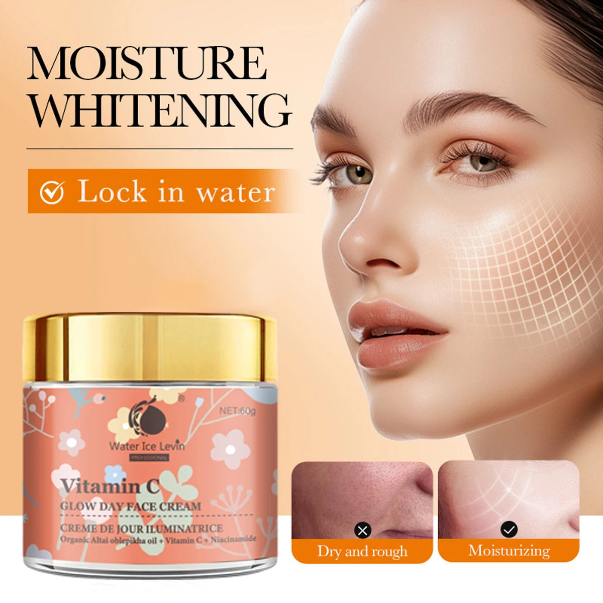 Face Cream Natural Moisturizing Care Cream Organic Sunflower Seed Oil Moisturizing High Content Vitamin Antioxidant Cream Light Texture Absorbs Sensitive Skin