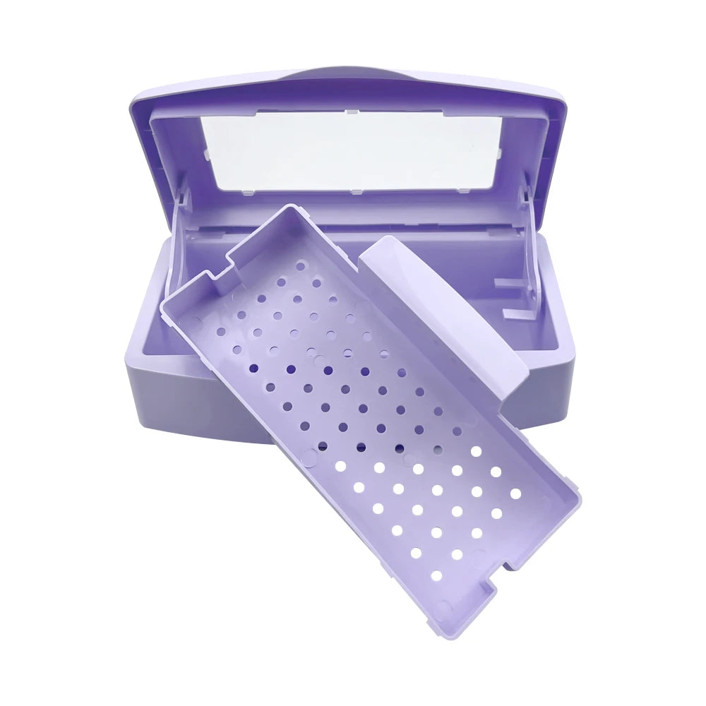 Dental Instrument Sterilizer Tray Disinfection Box Burs Tweezers Sterilizing Box Nail Manicure Implement Sanitize Clean Tools