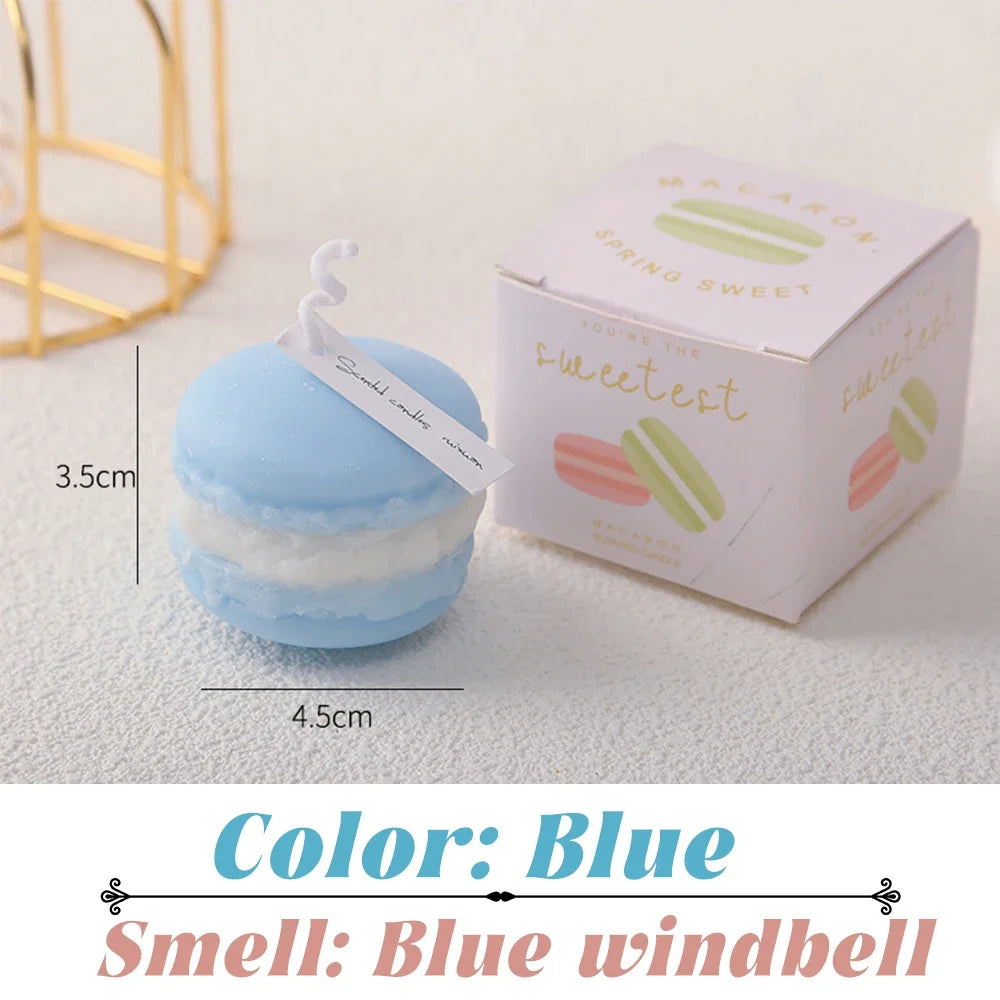 Scented Candles Macaron Shaped Aromatherapy Handmade Soy Candle Long Lasting Scent for Home Decor Air Freshener Birthday Gifts