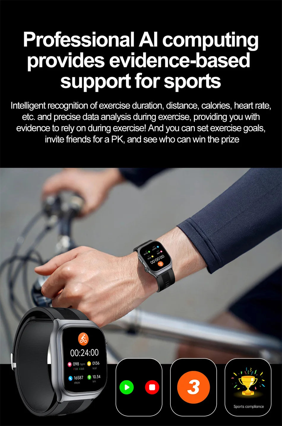2025 New Health Monitor Smart Watch Blood Pressure Lipid Uric Acid ECG NFC Body Temperature Bluetooth Call Health Smartwatch