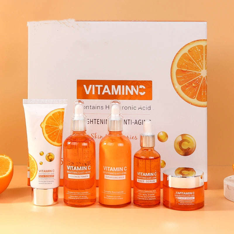 DR.RASHEL Organic VC Facial Skin Care Set Whitens Spots Refreshing Easy To Absorb Antioxidant Deep Moisturizing