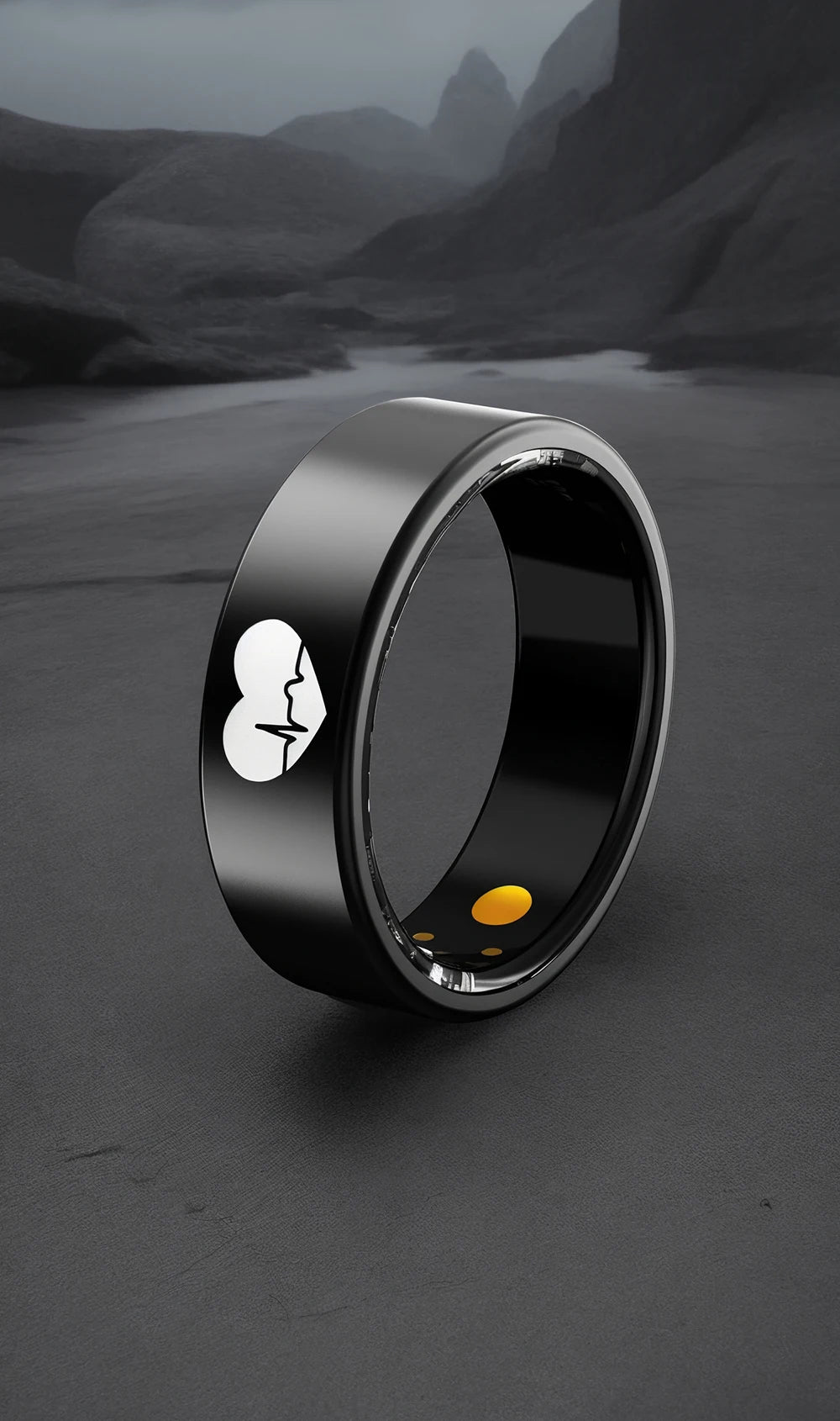 ECG Health Smart Ring Accurate Heart Rate Blood Oxygen Blood Pressure Detection Sleep Monitoring Fitness Rings IP68 Waterproof