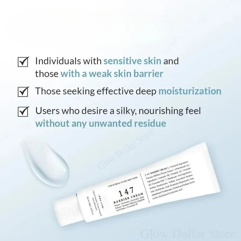 Korean 345 Relief Cream and 147 Barrier Cream Daily Skin Barrier Care Niacinamide Moisturize Cream Deep Hydrating Face Care 50ml
