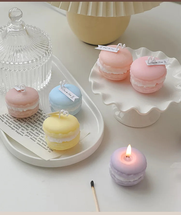 Macaron Aromatherapy Candle Photo Prop Diy Birthday Gift Fragrance Candle Perfume Scent Creative Gift Christmas Gift