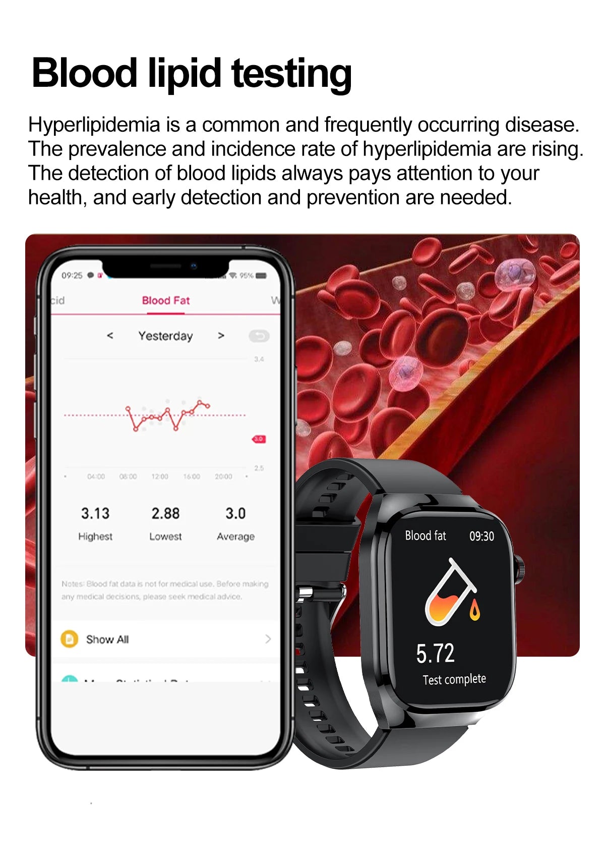 New Micro Physical Examination Five Organ Health Smartwatch Blood Pressure Uric Acid Body Fat Watches Bluetooth Call Smart Watch