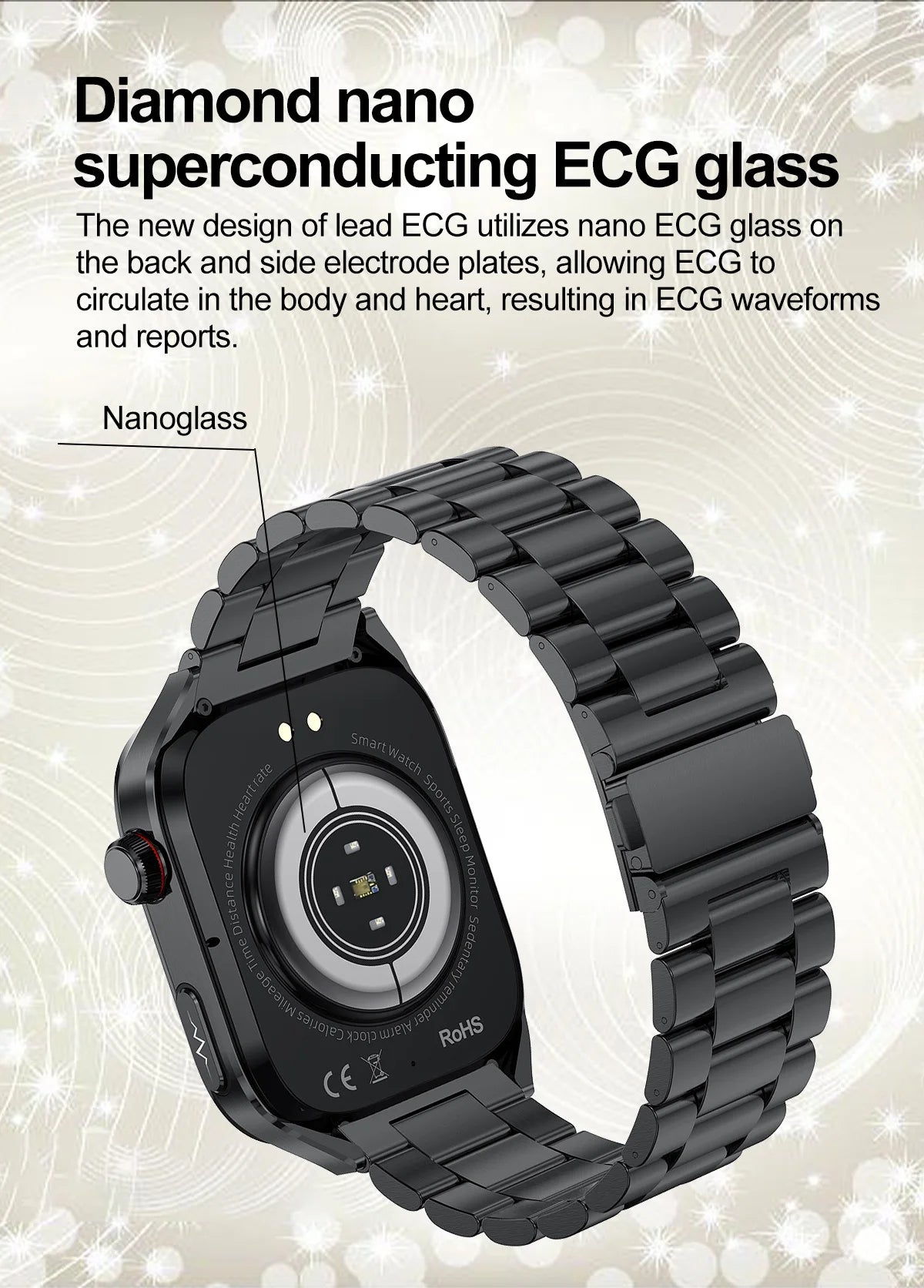 New Micro Physical Examination Five Organ Health Smartwatch Blood Pressure Uric Acid Body Fat Watches Bluetooth Call Smart Watch