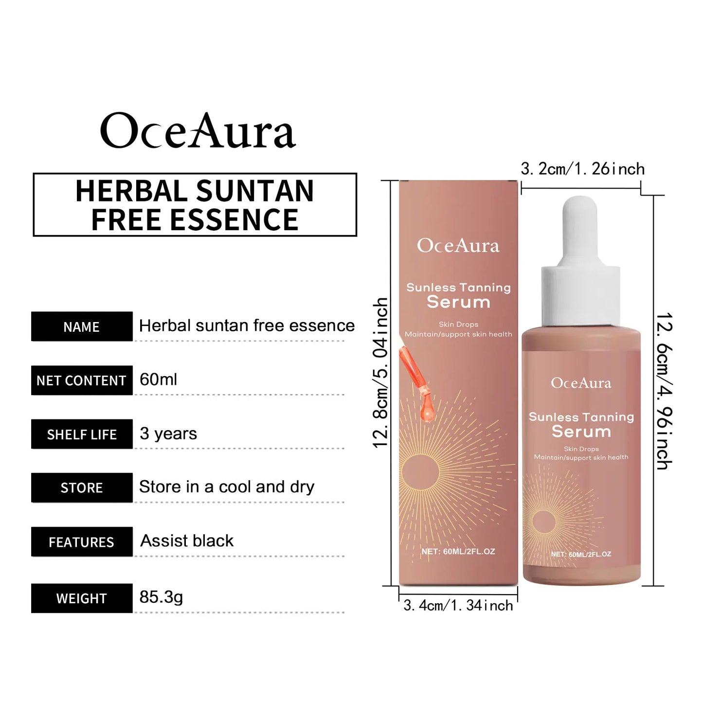 Self Tanner Water Serum for Face Body Skin Natural Sunless Outdoor Accelerator Prevent Dryness Natural Tanning Boosting Essence