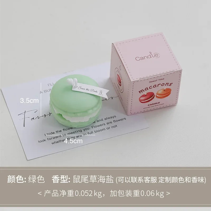 1Pc Lovely Mini Macaron Scented Candle Girls Bedroom Living Room Air Fragrancing Scented Home Decoration Wedding Souvenir Gift
