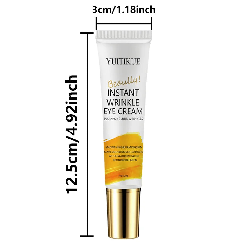 Instant Anti-Wrinkle Eye Cream, Massage Eye Cream, light texture, deeply moisturizing, firm and non-greasy, easy to apply, suita