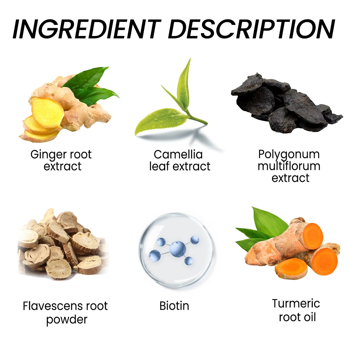 Natural antigen serum: Recover dark hair within 7 days and prevent 98% gray hair appearance - Plant extract