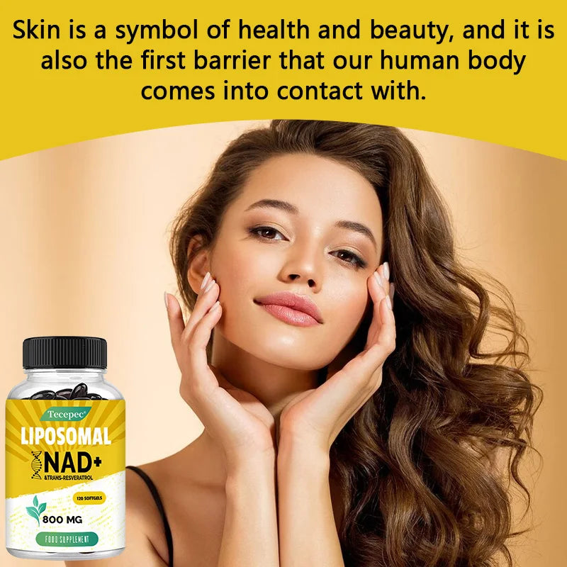 Liposomal NAD+ Supplement 800mg - Balance Energy Levels and Metabolic Health - NAD Supplement for Anti Aging